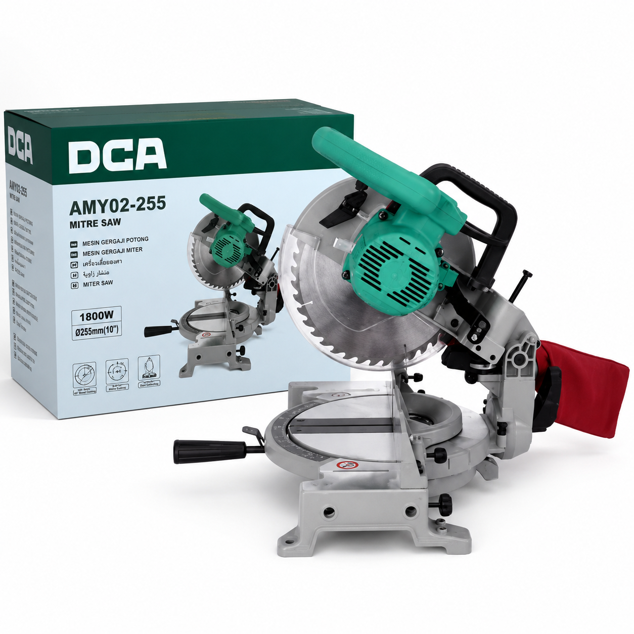 DCA AMY02-255 1800W 10-Inch Mitre Saw – Professional Wood Cutting Machine | Fine Tech Machinery Kenya