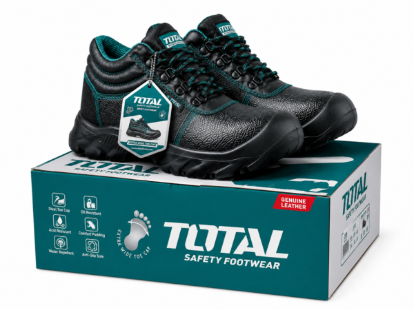 TOTAL Safety Shoes | Steel Toe Safety Boots | Genuine Leather | Fine Tech Machinery