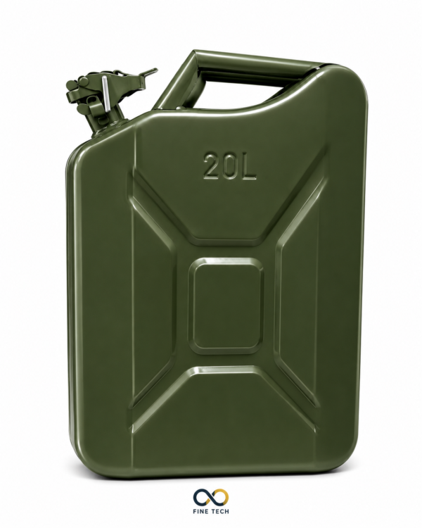 20L Metal Fuel Jerry Can – Heavy Duty Petrol & Diesel Container | Fine Tech Machinery