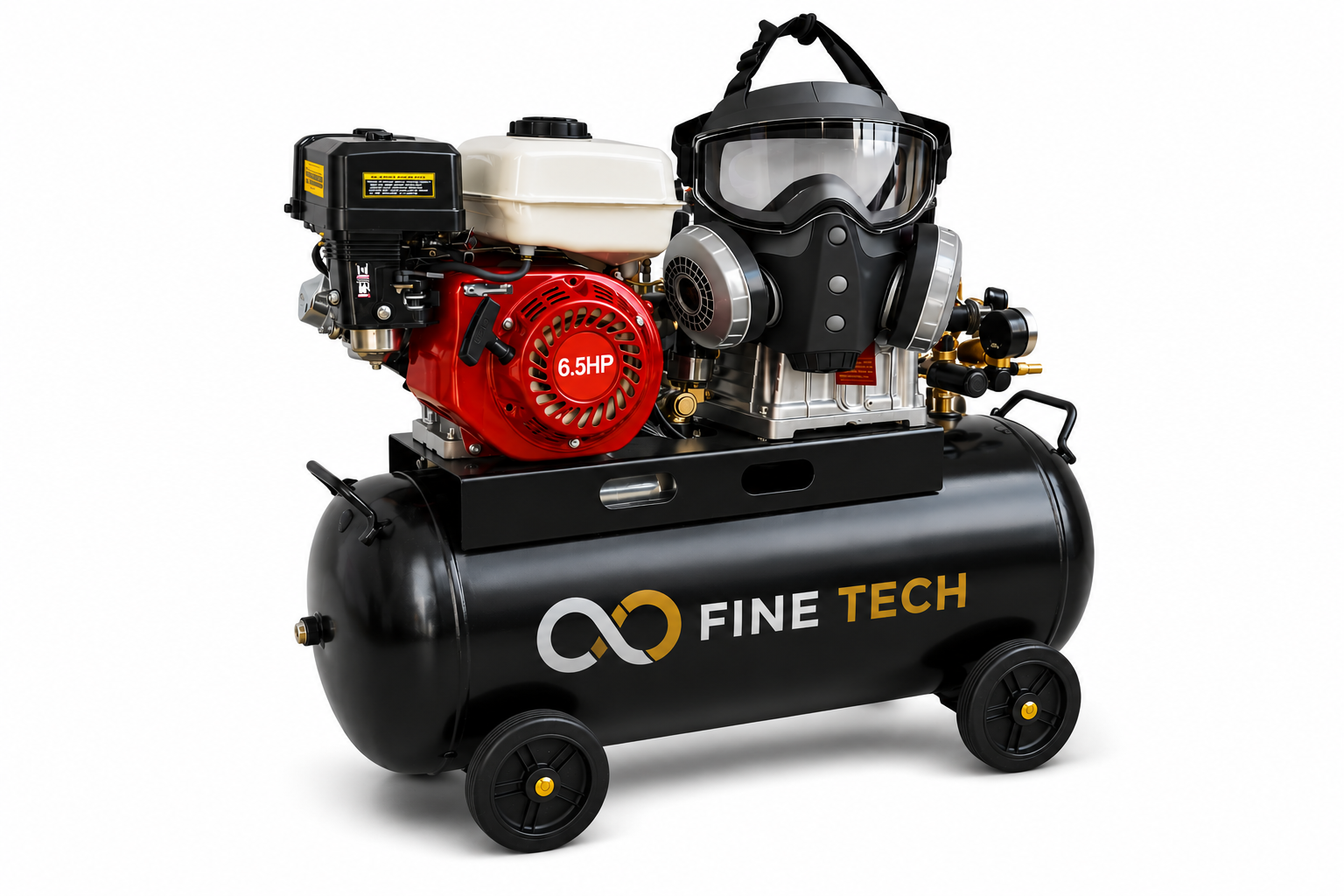 50L 6.5HP Petrol Air Compressor | Heavy Duty Portable Air Compressor | Fine Tech Machinery