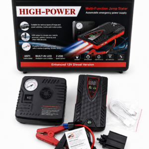 High Power Multi-Function Jump Starter & Portable Air Compressor | Car Battery Booster – Fine Tech Machinery Kenya