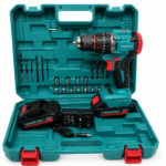 36V Cordless Brushless Drill Driver Kit with 2 Batteries & Carry Case