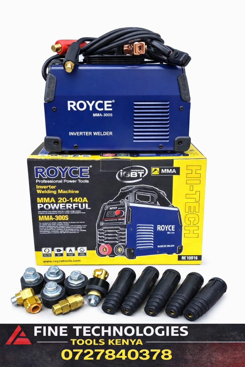 Royce 300S Welding Machine Kenya, Royce Inverter Welder 300A, Welding Machine Price in Kenya, Best Welding Machine Kenya, Portable Welding Machine, MMA Welding Machine, Arc Welding Machine, Professional Welder Kenya, Royce Welding Equipment, Heavy Duty Welding Machine.