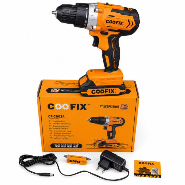 COOFIX Cordless Drill Driver Kit – Rechargeable Lithium-Ion Power Drill | Fine Tech Machinery Kenya