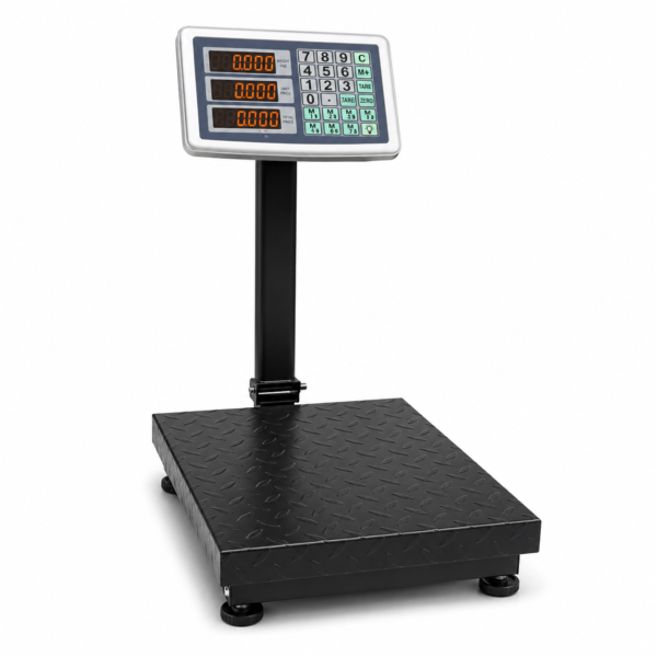 Digital Platform Weighing Scale with Pole Display | Heavy Duty Electronic Floor Scale