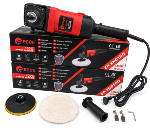 EDON EP-XN0180 Electric Polisher 1300W 180mm | Professional Car & Surface Polisher