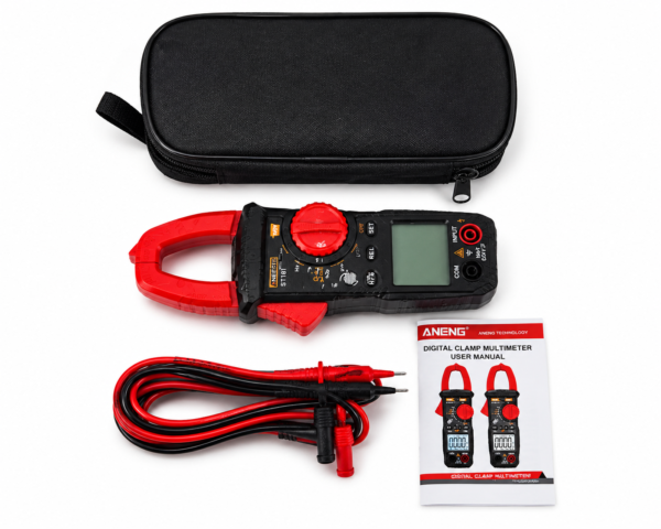 ANENG Digital Clamp Multimeter | AC/DC Clamp Meter with Test Leads & Carry Case