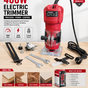Electric Wood Trimmer 400W Compact Palm Router for Woodworking