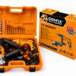 COOFIX 115-Piece Power Tool Combo Kit – Angle Grinder & Impact Drill Set