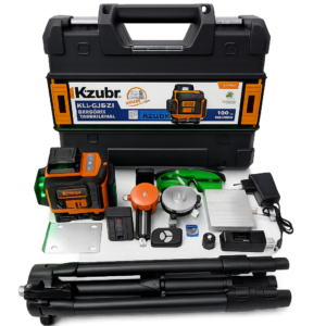 KZUBR 360° Green Laser Level Kit with Tripod | Self-Leveling Cross Line Laser | Fine Tech Machinery Kenya